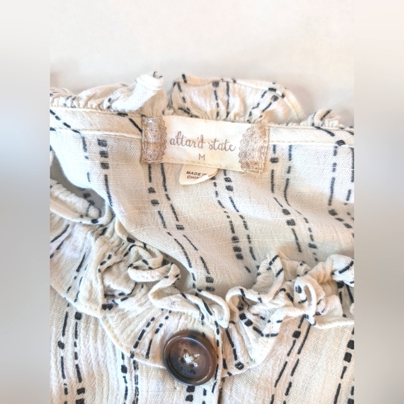 Altar'd State Button Down Ruffle Wonder Tank Top - Picture 3 of 4